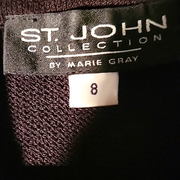 ST JOHN COLLECTION BY MARIE GRAY CHOCOLATE BROWN  DOUBLE BREASTED BLAZER  SZ8 - Picture 7 of 9